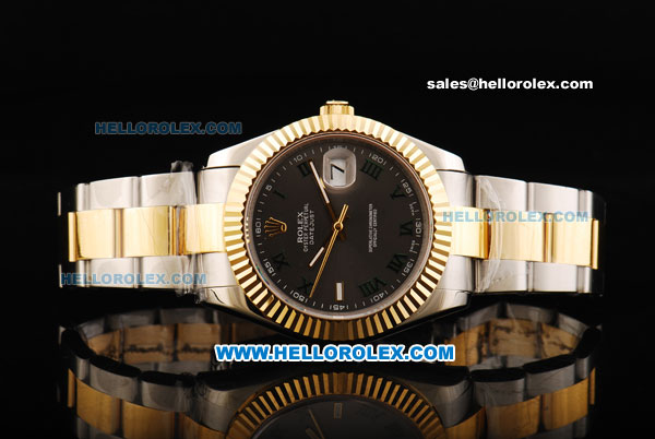 Rolex Datejust II Rolex 3135 Automatic Movement Steel Case with Gold Bezel and Two Tone Strap - Click Image to Close